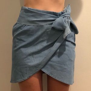 Forever 21 denim wrap skirt